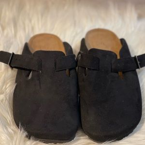 Womens cork clog style shoes